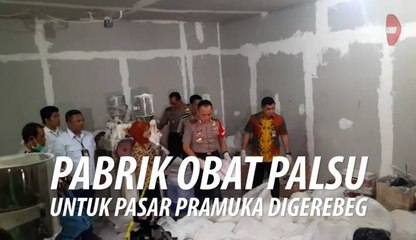 Pabrik Obat Palsu Untuk Pasar Pramuka Digerebeg