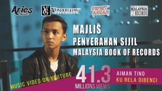 MAJLIS PENYAMPAIAN SIJIL & PLAQUE MALAYSIA BOOK OF RECORD MTV - KU RELA DIBENCI AIMAN TINO