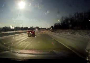 Motorist's Dashcam Captures Fireball Over Bloomington Hills