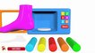 Learn Colors With Microwave Oven Foot Painting  Play Doh Nursery R