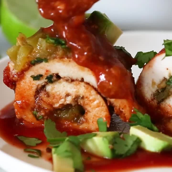 Enchilada Chicken Roll Ups