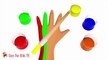Learn Colors with Rainbow Hand Body Painting Video for Children Finger Famil