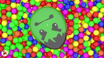 Learn Colors With BALL PIT SHOW for Children - Giant Surprise Eggs Balls for Kids-4ebt
