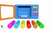 Learn Colors With Microwave Oven Foot Painting  Play Doh Nursery Rhymes Surprise Toys  fo