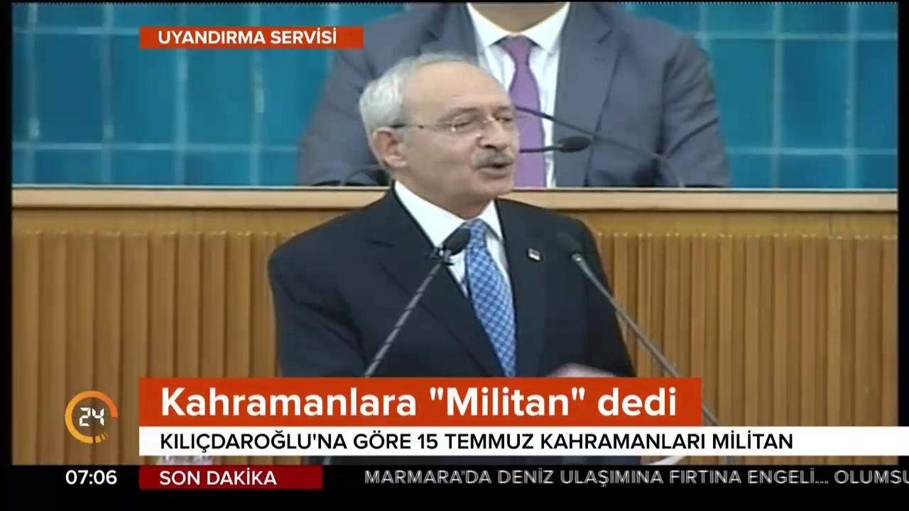 Halka 'militan' dedi