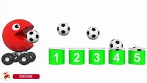 Learn Colors With Pacman Soccer Balls for Children  - Colours for Kids to Learn-T2dOM3I0JRE