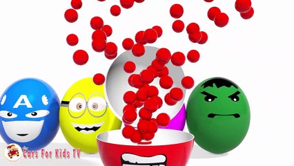 Colors for Children to Learn With Surprise Eggs Lollipop -  Learning Colours