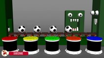 Learn Colors With Surprise Eggs Soccer Balls for Children- Colors Balls and Monster Kinder