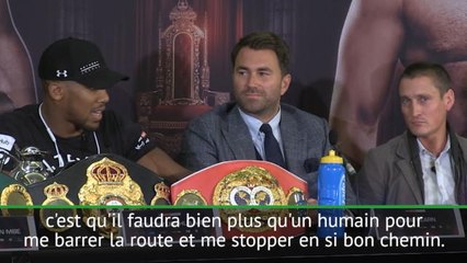 Anthony Joshua : "Il faudra bien plus qu'un humain pour m'arrêter"