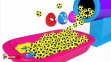 Learn Colors With Surprise Eggs Soccer Ball