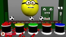 Learn Colors With Surprise Eggs Soccer Balls for Children- Colors Balls and Monster Kinder Surpr