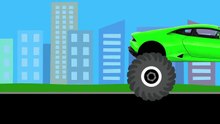Learning Colors with Monster Vehicles for Kids #2  -