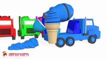 Learn Colors With Surprise Eggs Concrete Mixer Truck for Kids - Vehicles C