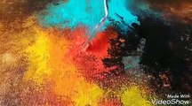 Abstr Painting / How to paint abstr in Acrylics / EASY Wash Techniques / Demonstration