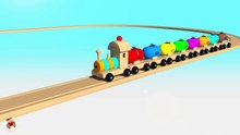 Learn Colors With Balloons Balls Trains Balls for Children - Street Vehicles Thomas Train For