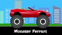 Learning Colors with Monster Vehicles for Kids #2  - Fun Monster Trucks, Monster Cars