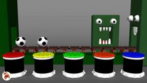Learn Colors With Surprise Eggs Soccer Balls for Children- Colors Balls and Monster Kin