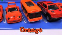 Learning Colors Toy Cars & Trucks for Kids Learn Colours Street Vehicles Hot Wheels Matchb