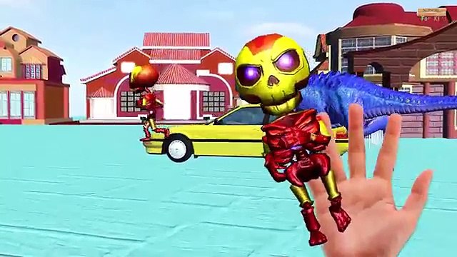Tiger hulk vs Dinosaurs Finger family song - Superheroes dinosaur skeleton Finger family Rhymes 3D