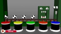 Learn Colors With Surprise Eggs Soccer Balls for Children- Colors Balls and Monst