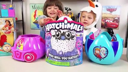 HUGE Frozen Surprise Bucket Disney Princess Surprise Toys for Girls Hatchimals Kinder Playtime