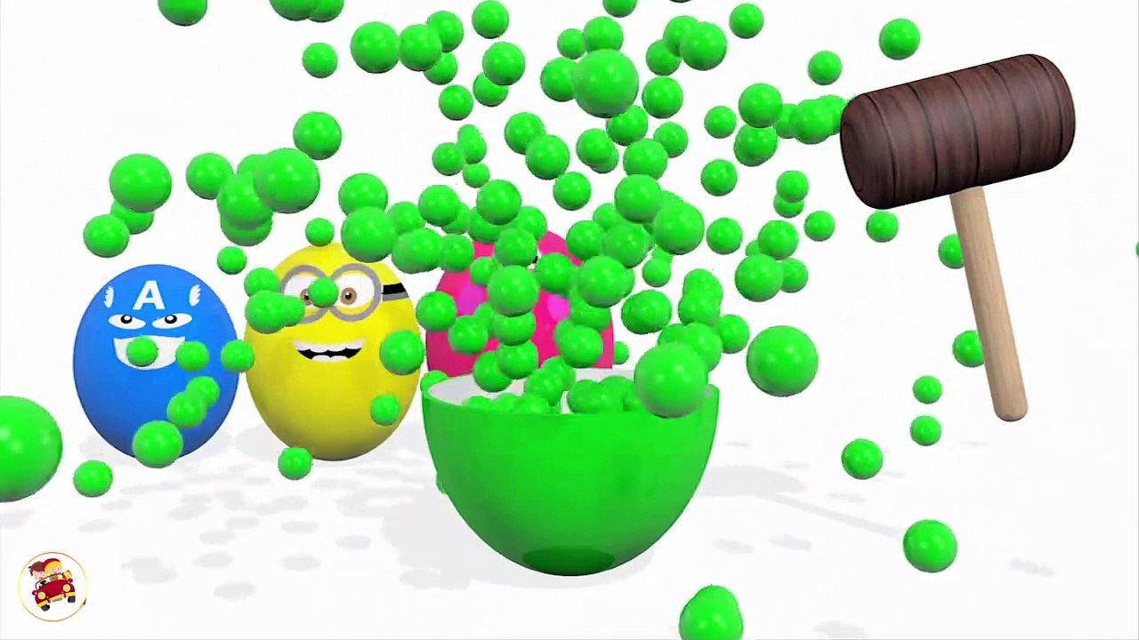 Colors for Children to Learn With  Surprise Eggs Wooden Hammer - The Finger Family So