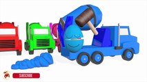 Learn Colors With Surprise Eggs Concrete Mixer Truck for Kid