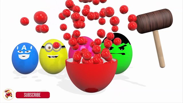 Colors for Children to Learn With Surprise Eggs Wooden Hammer - The Finger Family Song-GvakaaT