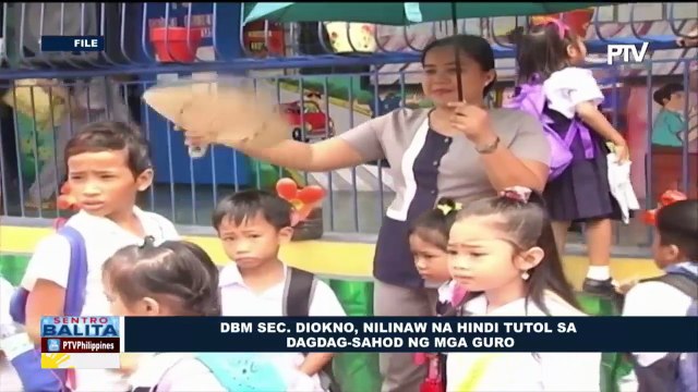 DBM Sec. Diokno, nilinaw na hindi tutol sa dagdag-sahod ng mga guro