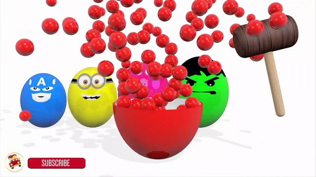 Colors for Children to Learn With Surprise Eggs Wooden Hammer - The Finger Family So