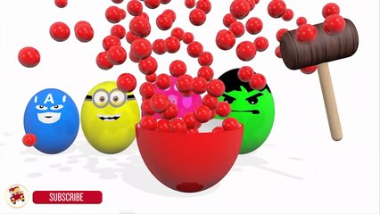 Colors for Children to Learn With  Surprise Eggs Wooden Hammer - The Finger Family So