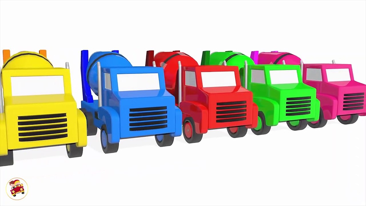 Learn Colors With Surprise Eggs Concrete Mixer Truck for Kids - Ve
