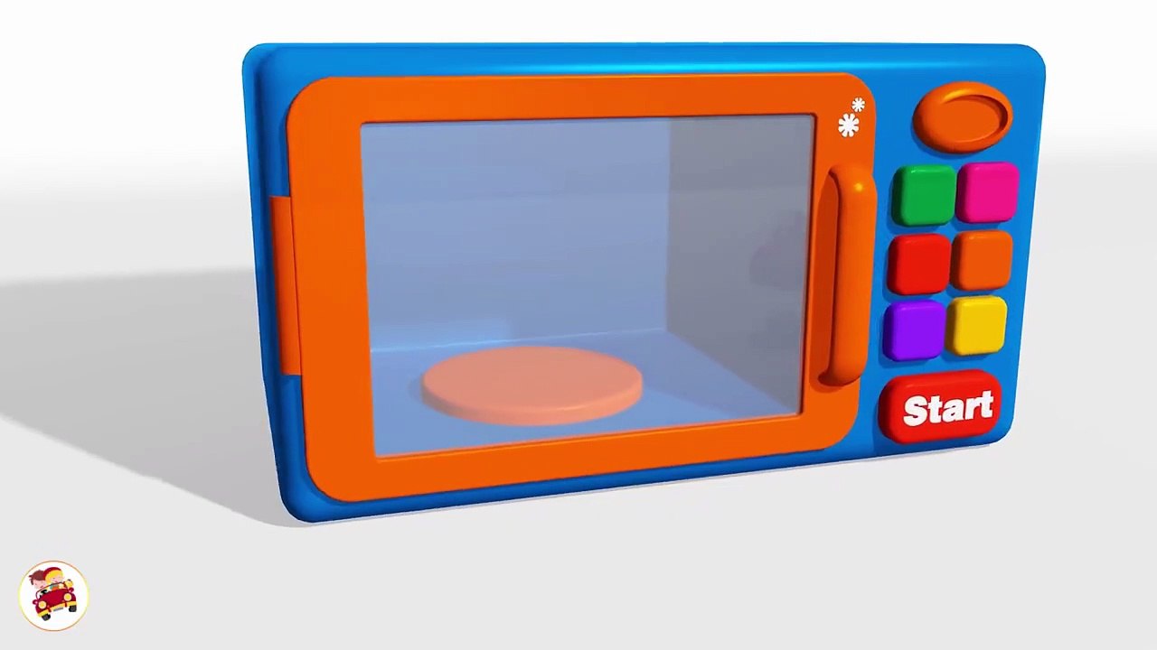 Learn Colors With  Surprise Eggs Ice Cream Microwave Oven and Blender Toy Appli