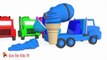 Learn Colors With Surprise Eggs Concrete Mixer Truck for Kids - Vehicles Cartoons for Children-tN