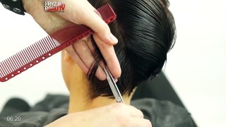 Krótkie strzyżenie z grzywką długie. HOW TO: short haircut FryzjerRoku.tv