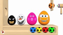 Learn Colors With Surprise Eggs Xylophone Hammer -  Eggs Socce