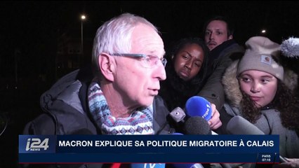 Macron explique sa politique migratoire à Calais