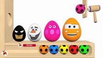 Learn Colors With Surprise Eggs Xylophone Hammer -  Eggs Soccer Ba