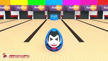 Learn Colors With Surprise Eggs Halloween Bowling for Children Kids Todd