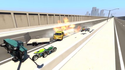 BeamNG.drive - Cars Attack Motorbikes