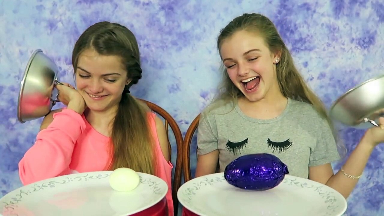 Real Food vs Chocolate Food Challenge ~ Jacy and Kacy