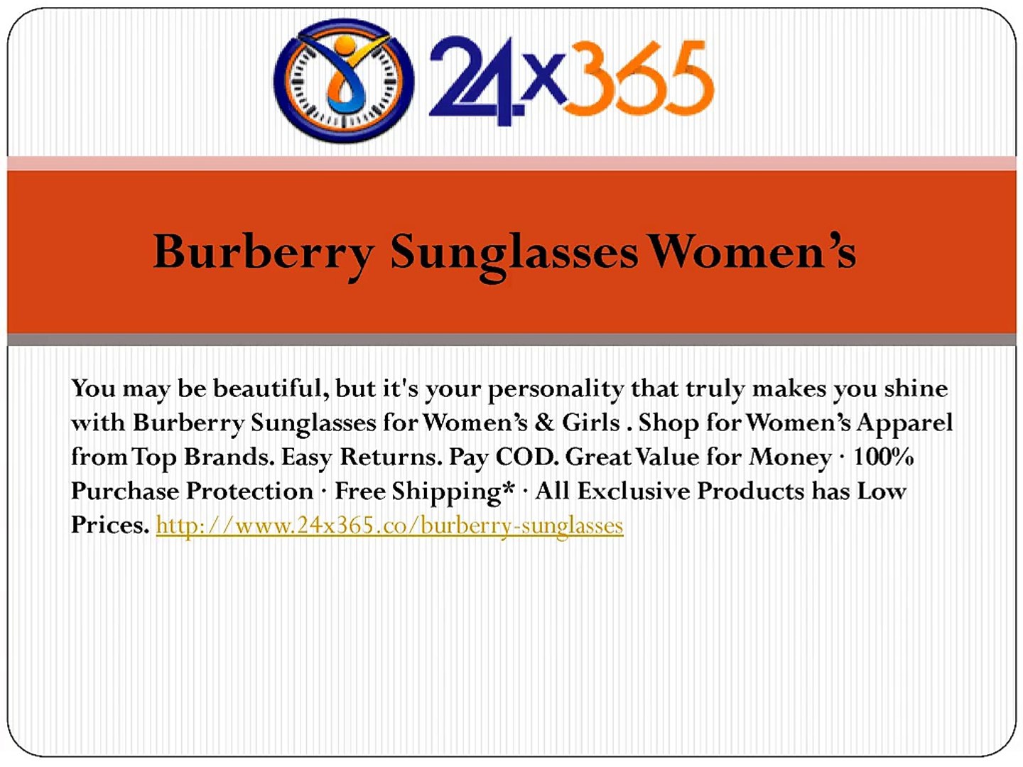 Burberry Sunglasses Womens
