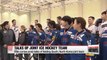 S. Korean President Moon visits Olympic squad 