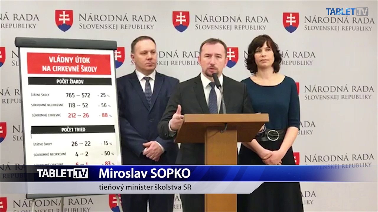 ZÁZNAM: TK hnutia OĽANO - Likvidácia cirkevných škôl