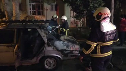Adana Lpg'li Otomobil Yangında Küle Döndü