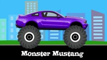 Learning Colors with Monster Vehicles for Kids #2  - Fun Monster Trucks, Monster Cars