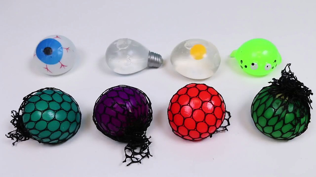 CUTTING OPEN Squish Smash Water Toys & Color Changing Mesh Stress Balls!