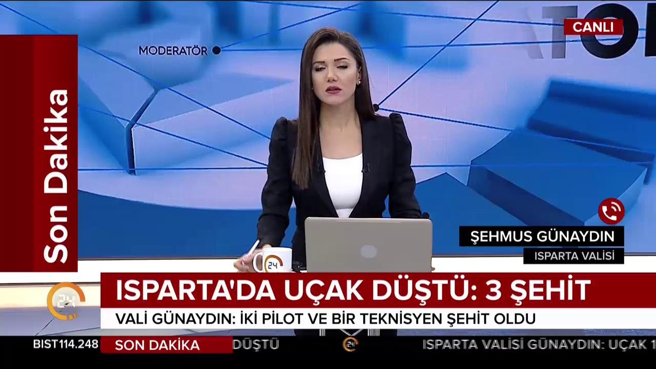 Isparta'da uçak düştü