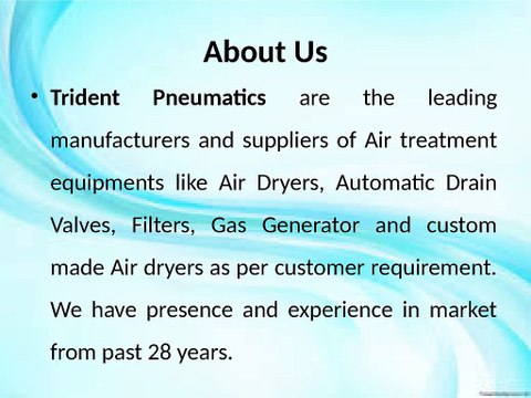 Automatic Drain Valve Manufacturers | Trident Pneumatics