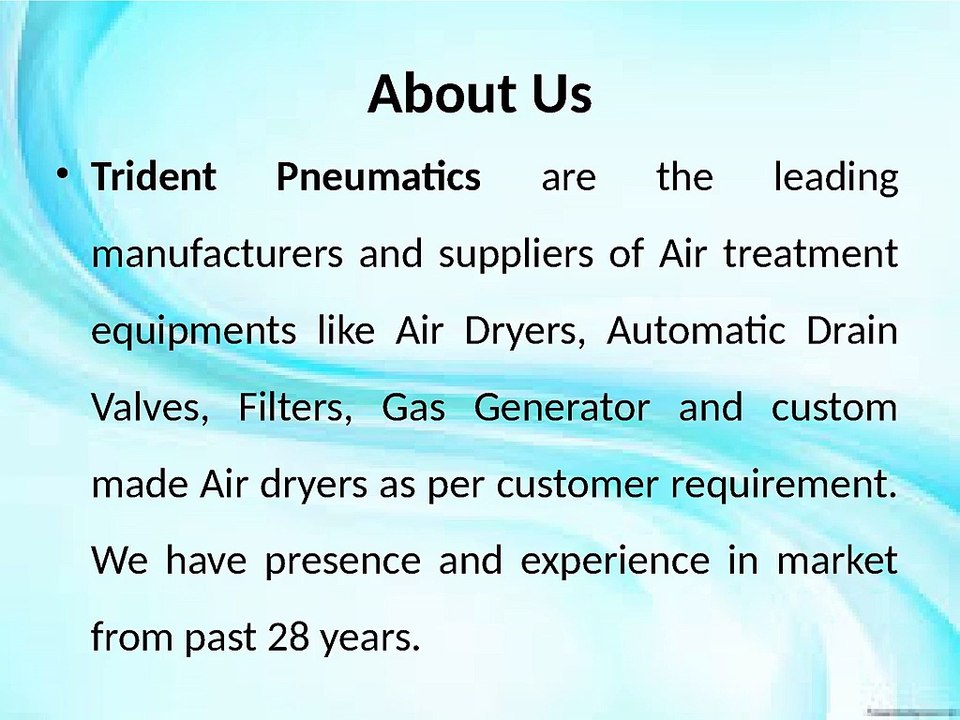 Automatic Drain Valve Manufacturers | Trident Pneumatics